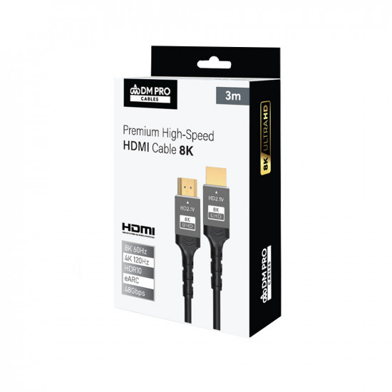 Καλώδιο HDMI 3m 8K Premium DM PRO
