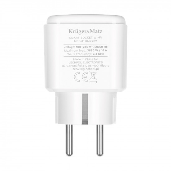 Μονόπριζο WiFi Kruger&Matz Connect P4 λευκό Tuya