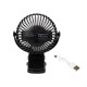 Επιτραπέζιος ανεμιστήρας με κλιπ 10cm USB+μπαταρία Blow μαύρος