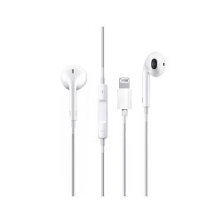 Ακουστικά ενσύρματα με υποδοχή Lightning & μικρόφωνο GSM1036 λευκά