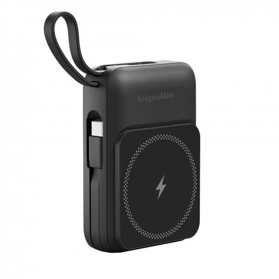 Powerbank 10000mAh wireless με USB/USB-C/Lightning Mag Safe Kruger&Matz μαύρο