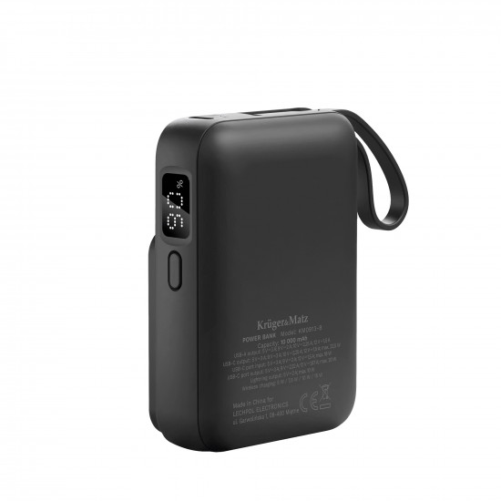 Powerbank 10000mAh wireless με USB/USB-C/Lightning Mag Safe Kruger&Matz μαύρο