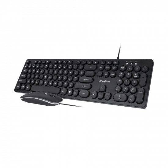 Σετ πληκτρολόγιο - ποντίκι ενσύρματο Rebel WDS200 μαύρο