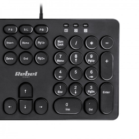 Σετ πληκτρολόγιο - ποντίκι ενσύρματο Rebel WDS200 μαύρο
