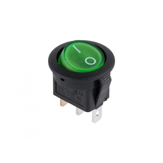 Διακόπτης ON-OFF με λαμπάκι 6.5A 250V/125V 13A πράσινος