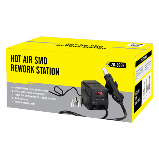 Σταθμός κόλλησης θερμού αέρα 300W με ρύθμιση θερμοκρασίας DM-ZD-8908 DM PRO