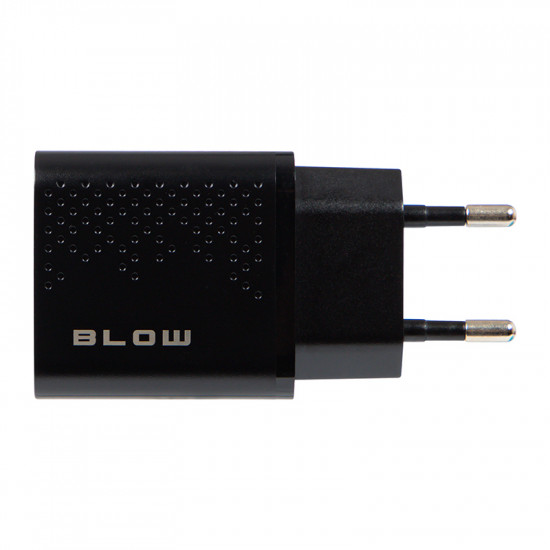 Φορτιστής με υποδοχή USBx2 QC 3.0 18W BLOW μαύρο