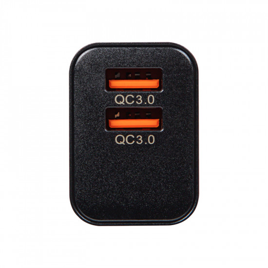 Φορτιστής με υποδοχή USBx2 QC 3.0 18W BLOW μαύρο