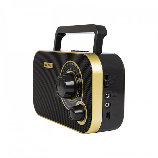 Φορητό αναλογικό ραδιόφωνο AM/FM BLOW RA12 μαύρο-χρυσό