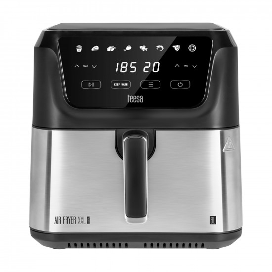 Φριτέζα αέρος 8L TEESA Digital Air Fryer XXL, 1700W, 8 προγράμματα, διατήρηση θερμότητας