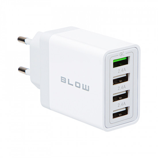 Φορτιστής 30W με 3x USB-A + USB-A QC Blow λευκός