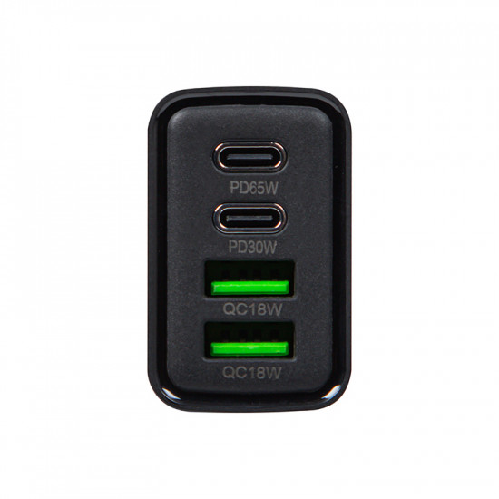Φορτιστής 65W 2x USB-A + USB-C QC+PD 65W Blow μαύρος