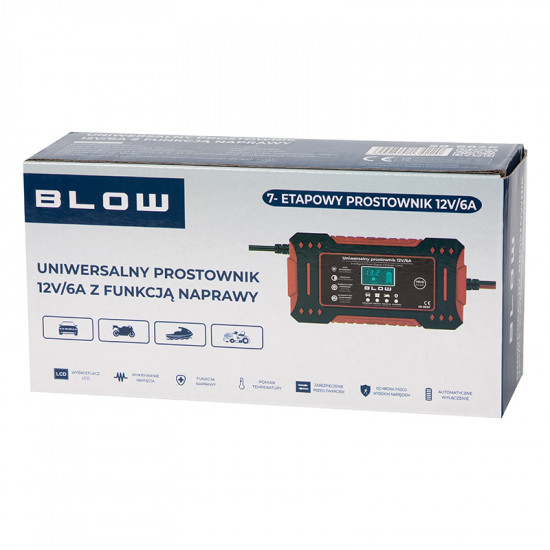 Φορτιστής μπαταρίας αυτοκινήτου 12V 6A BLOW