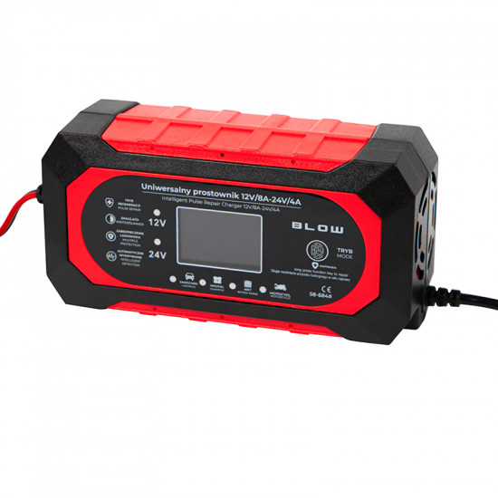 Φορτιστής μπαταρίας αυτοκινήτου 12V/8A - 24V/4A BLOW