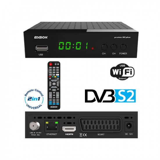 Δορυφορικός Δέκτης EDISION PROTON S2 Plus