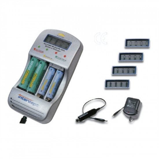Minwa φορτιστής μπαταριών AA-AAA με LCD