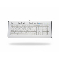 Manhattan Πληκτρολόγιο MULTIMEDIA ΜΕ USB Hub 2-θυρών US-GR