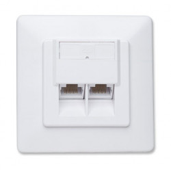 Manhattan Χωνευτή Πρίζα Δικτύου, 2 θυρών για  UTP Cat5e
