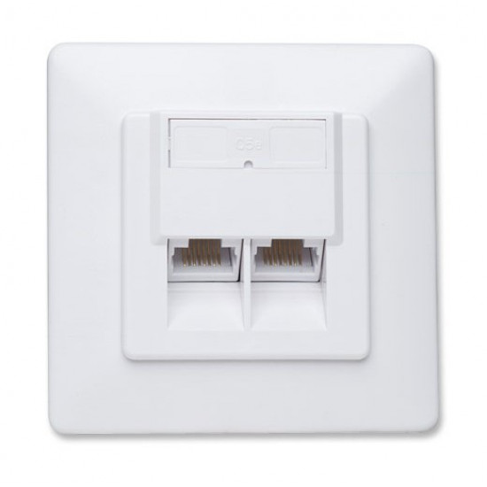 Manhattan Χωνευτή Πρίζα Δικτύου, 2 θυρών για  UTP Cat5e