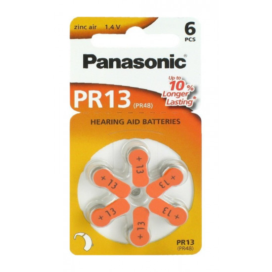 Panasonic PR13 μπαταρίες Zinc Air 1,4V 6τμχ