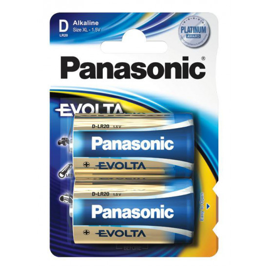 PANASONIC αλκαλικές D 1,5V EVOLTA 2τμχ