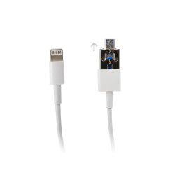 Καλώδιο USB A/Micro USB σε Lightning port (iPhone) 1m Λευκό