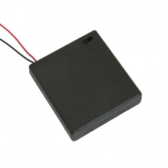 Μπαταριοθήκη LR6 AAx4 + Κουτί + Διακόπτης