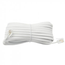 Καλώδιο Τηλεφώνου 6P4C 7m Λευκό