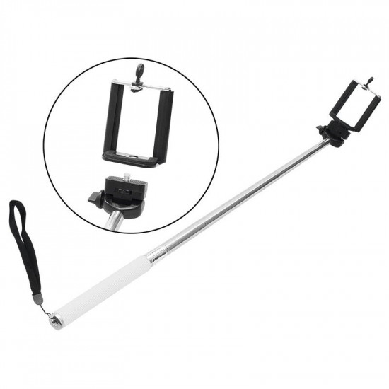 Selfie Stick με Τηλεκοντρόλ Bluetooth Λευκό