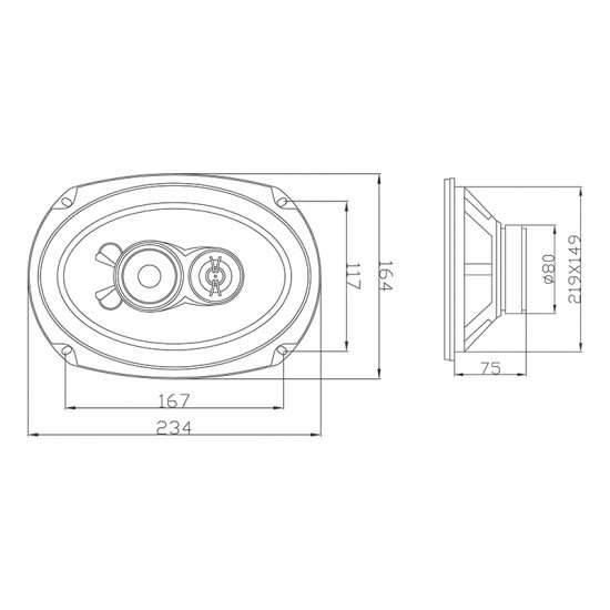 Ηχεία Ζευγάρι 3 Δρόμων 6x9