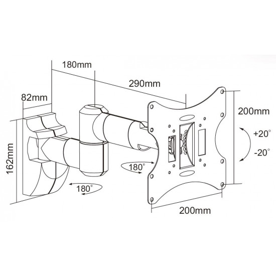 Βάση TV 23-42'' 30Kg μέγιστο φορτίο