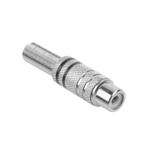 RCA Jack Θηλυκό Μεταλλικό Μαύρο