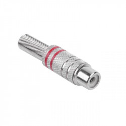 RCA Jack Θηλυκό Μεταλλικό Κόκκινο