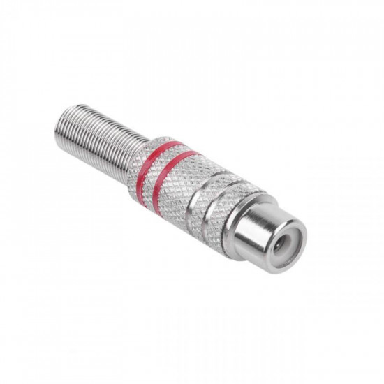 RCA Jack Θηλυκό Μεταλλικό Κόκκινο