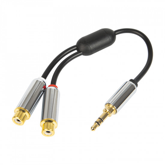 Καλώδιο Stereo Jack 3.5mm - 2xRCA M/F 15cm