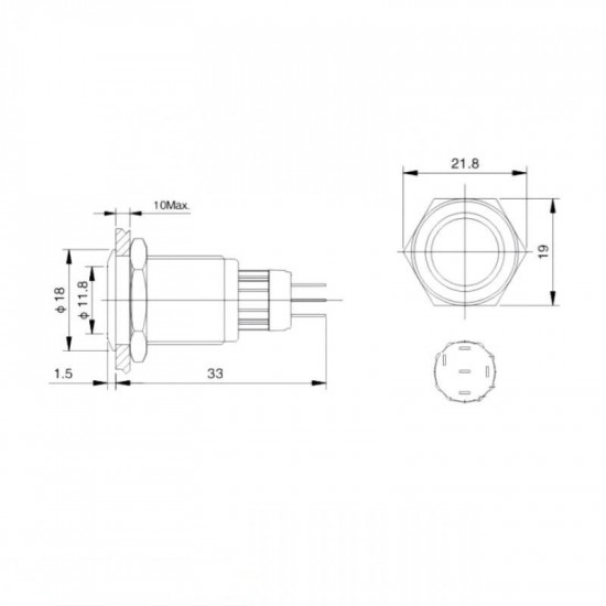 Διακόπτης ON-ON+LED 250V 2A