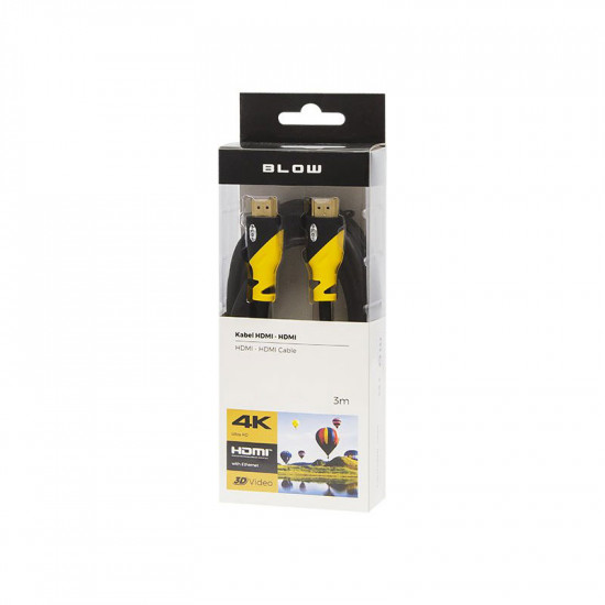 Καλώδιο HDMI - HDMI 4K 3m Κίτρινο BLOW
