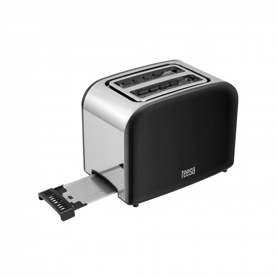 Φρυγανιερα Teesa 850W Μαυρη Stainless steel