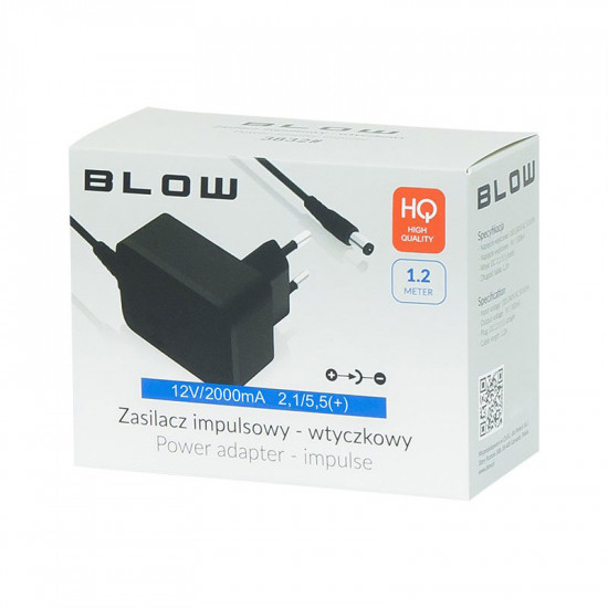 Τροφοδοτικό 12V/2000mA 2.1/5.5 (+) BLOW