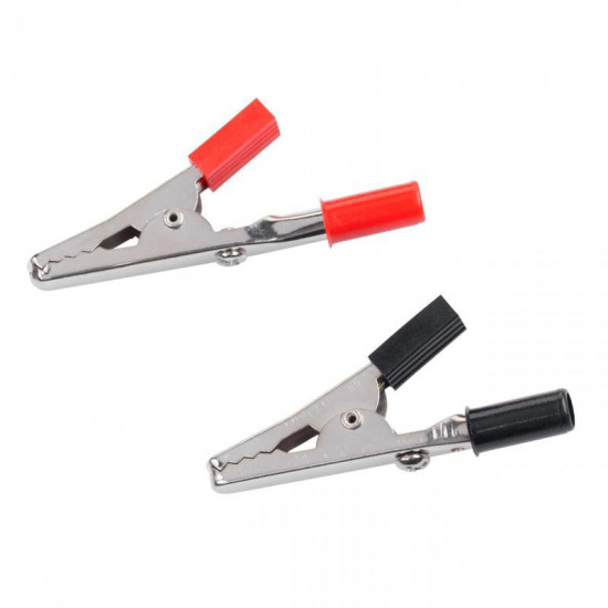 Σετ κροκοδειλάκια 27mm μαύρα-κόκκινα