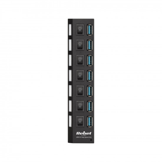 USB 3.0 Hub 7 θέσεων με διακόπτες REBEL