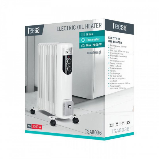 Ηλεκτρική Θερμάστρα Λαδιού TEESA 2000W