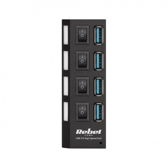USB 3.0 Hub 4 Ports με Διακόπτη REBEL