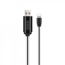 Καλωδιο USB - Lightning με Οθονη 1.2m HOCO U29 Λευκό