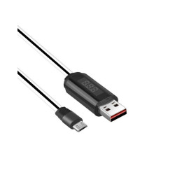 Καλωδιο USB - MicroUSB με Οθονη 1.2m HOCO U29 Λευκό