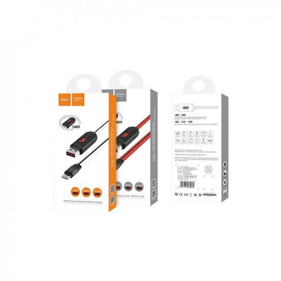 Καλωδιο USB - MicroUSB με Οθονη 1.2m HOCO U29 Λευκό