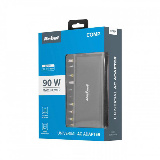 Τροφοδοτικό 18-20V 90W 4.86A με 10 βύσματα αυτόματο REBEL