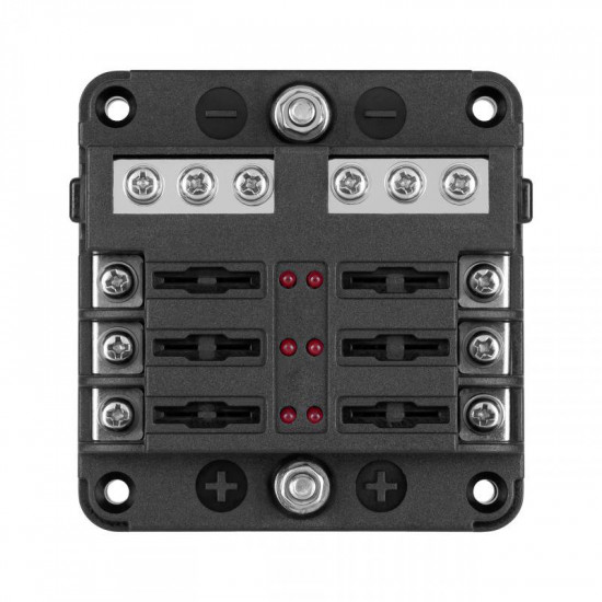 Ασφαλειοθήκη FB-6 με αρνητική ράγα και LED