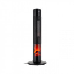 Κεραμικό αερόθερμο στήλη 2000W με δείκτη θερμοκρασίας, τηλεχειριστήριο και απομίμηση τζακιού TEESA