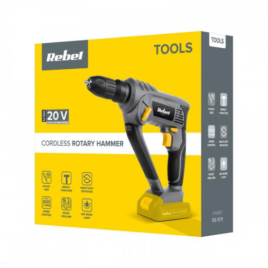 Κρουστικό δράπανο μπαταρίας 20V REBEL